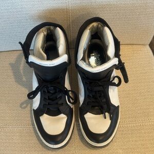 Michael Kors Black and White High-Top Sneakers